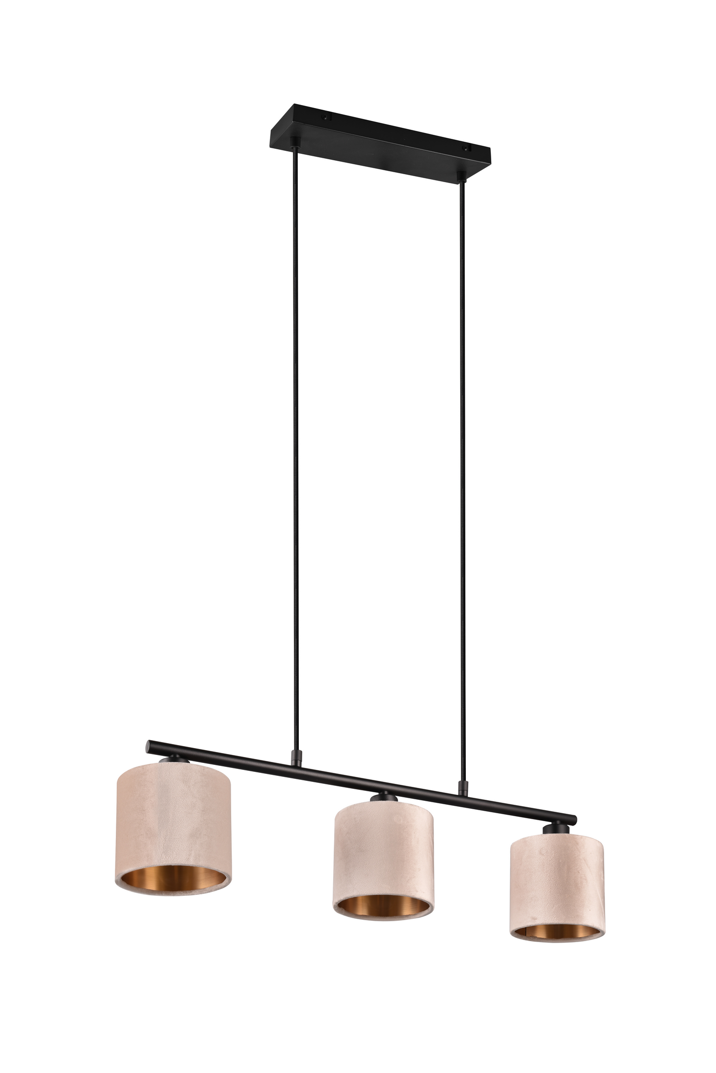 Riippuvalaisin TRIO Julieta 3-osainen 3xE14 40W beige/musta