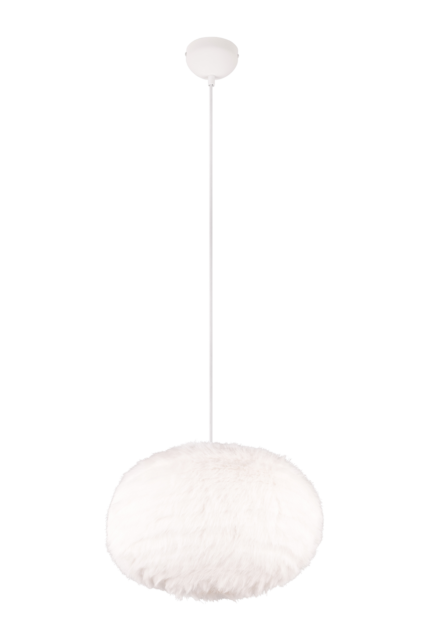 Riippuvalaisin TRIO Furry 50cm E27 10W valkoinen