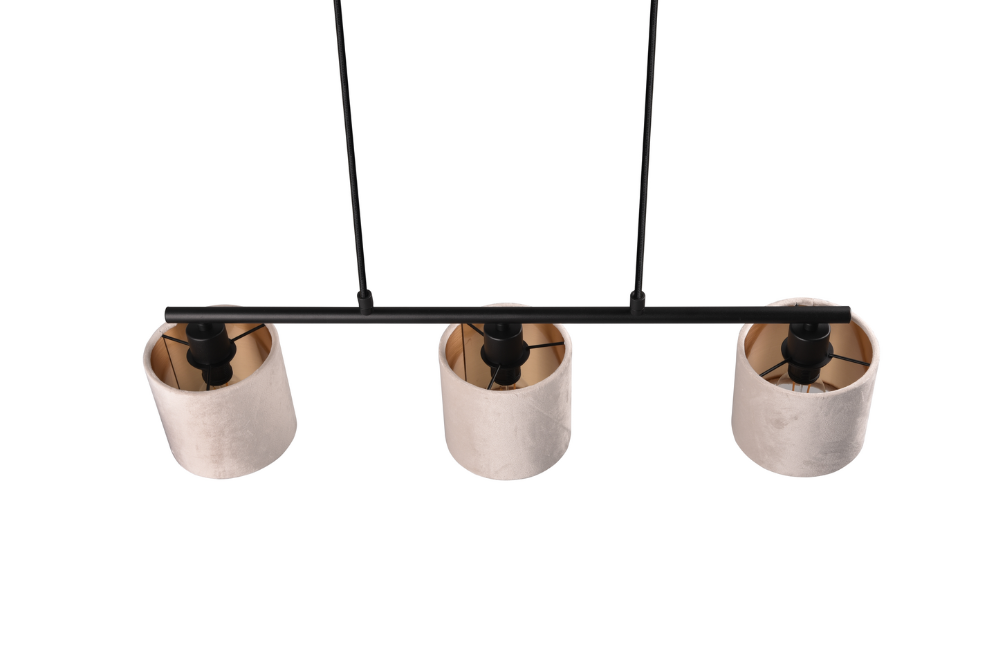 Riippuvalaisin TRIO Julieta 3-osainen 3xE14 40W beige/musta