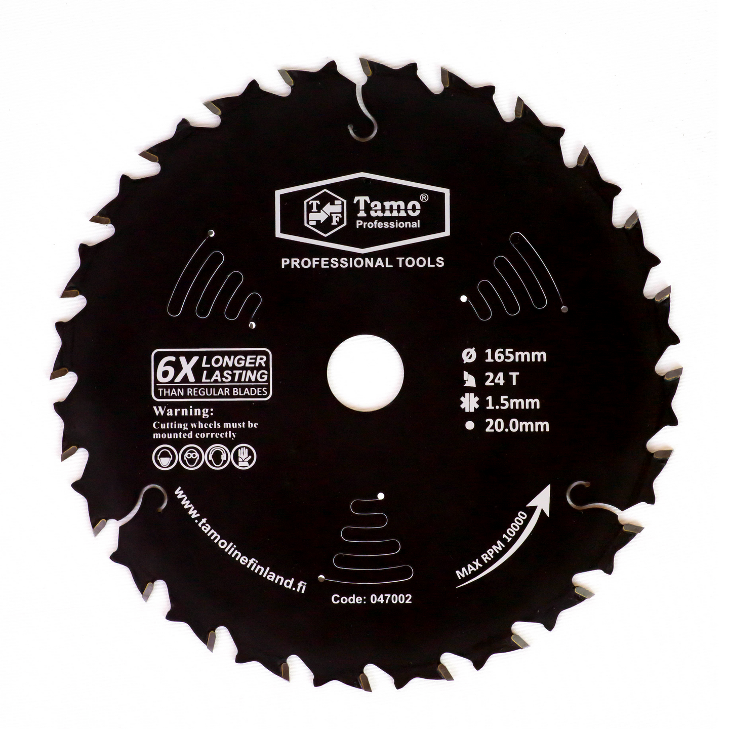 Pyörösahanterä Tamo purku 24T 165x20mm