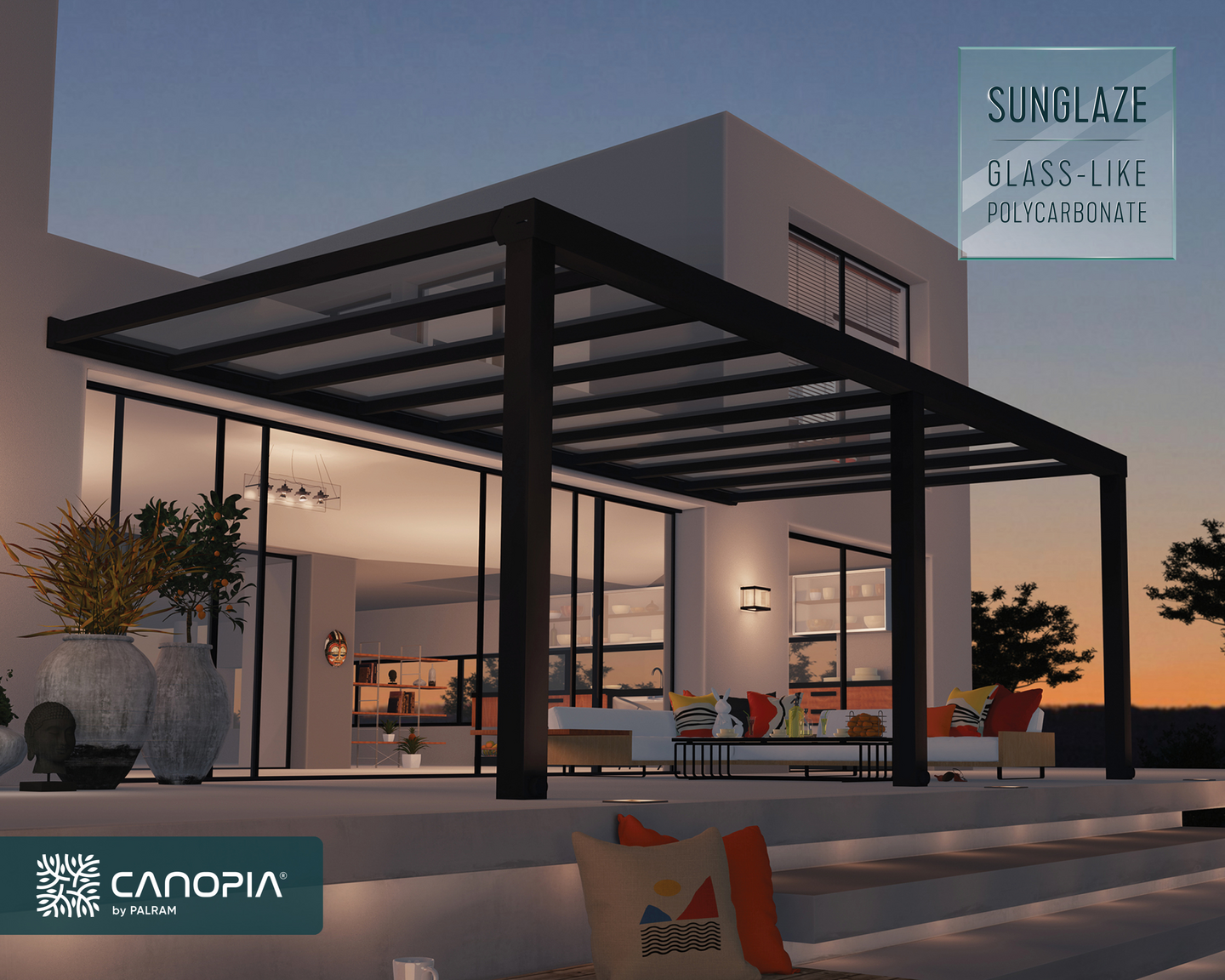 Terassikatos Canopia Stockholm 3,4x6,6m