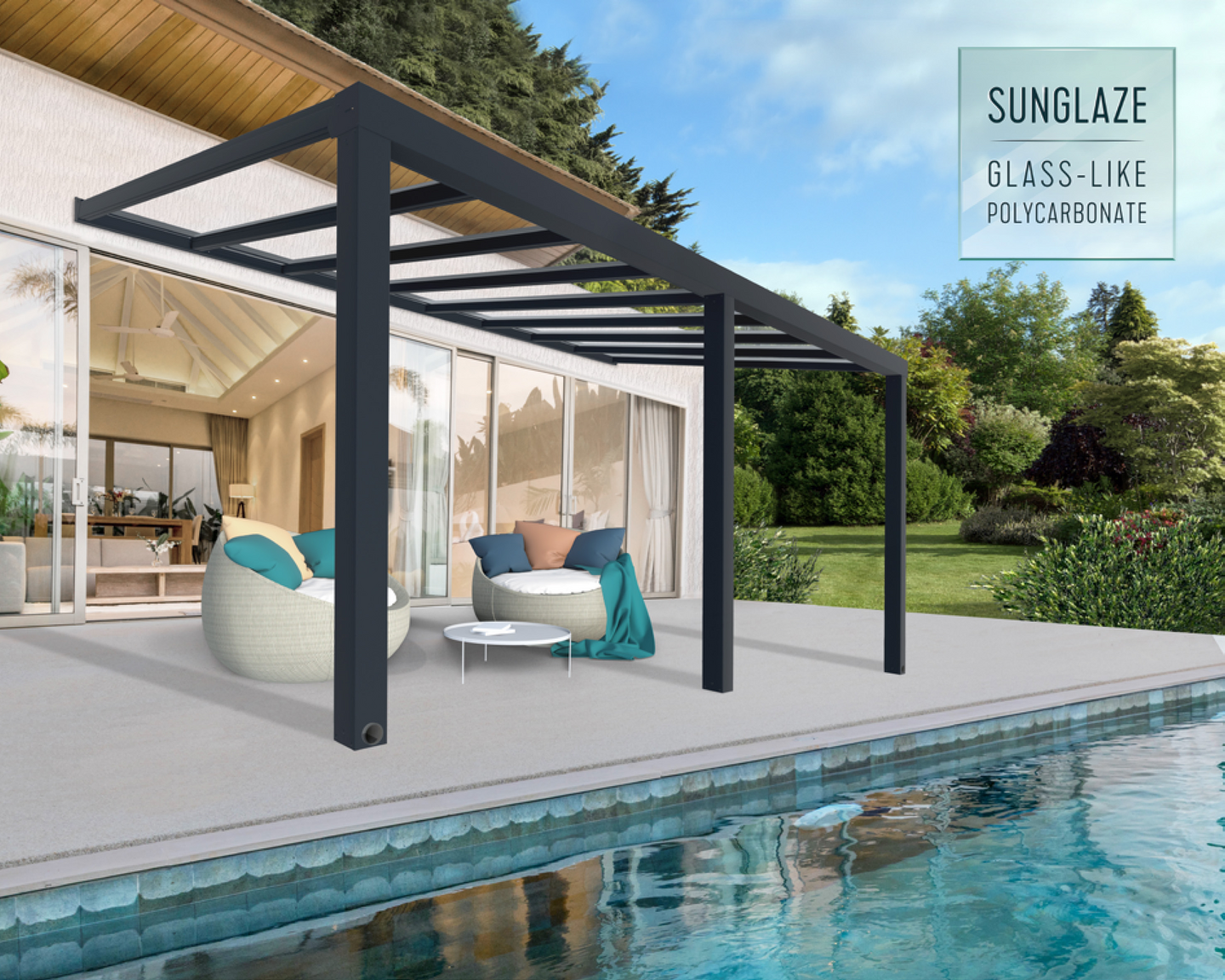 Terassikatos Canopia Stockholm 3,4x5,9m