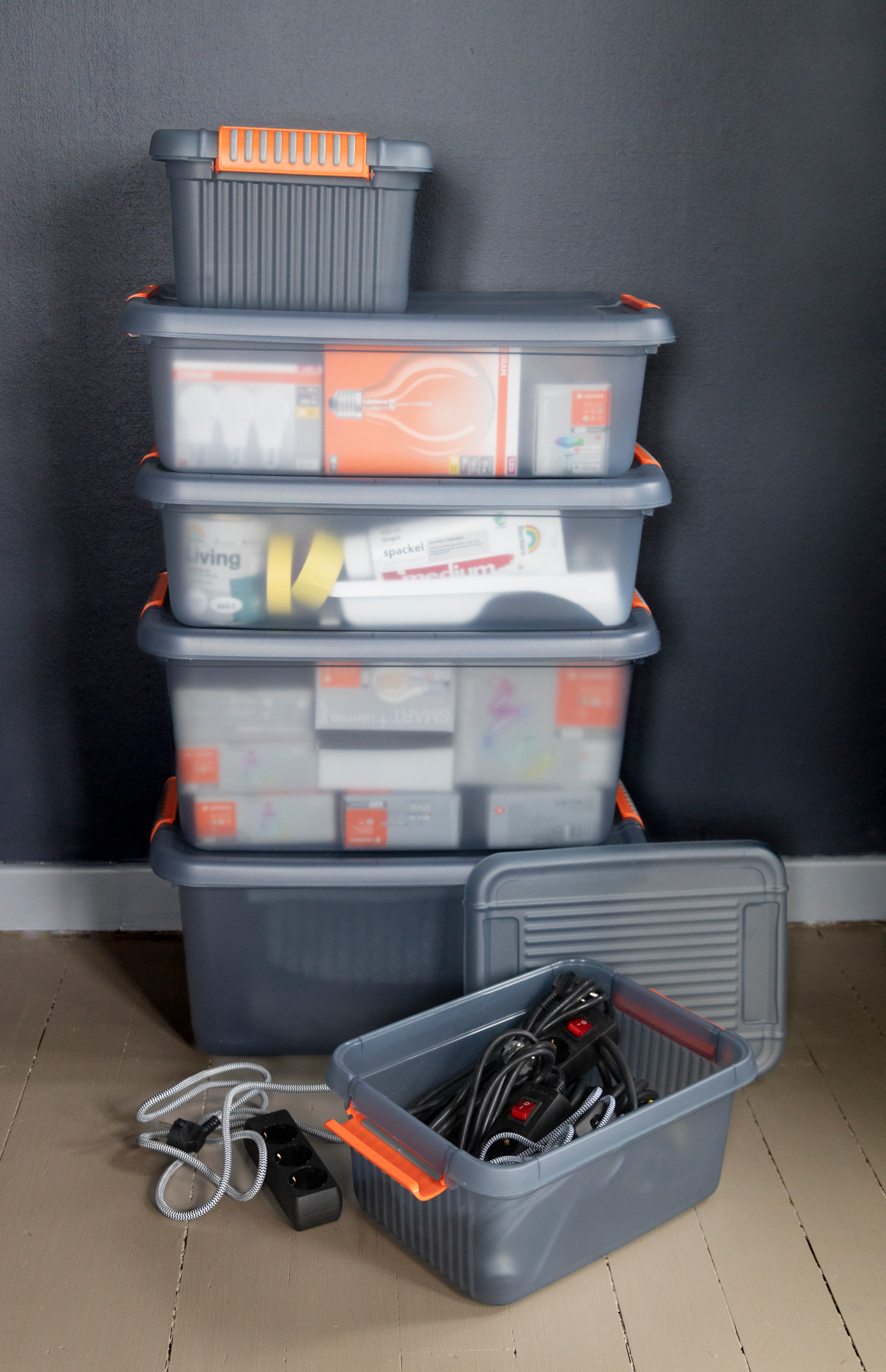 Säilytyslaatikko PROF 43l 59x39x28cm kannellinen