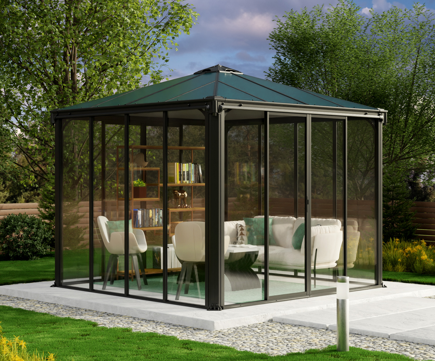 Paviljonki Palram-Canopia Ledro 3000 8,70m² harmaa