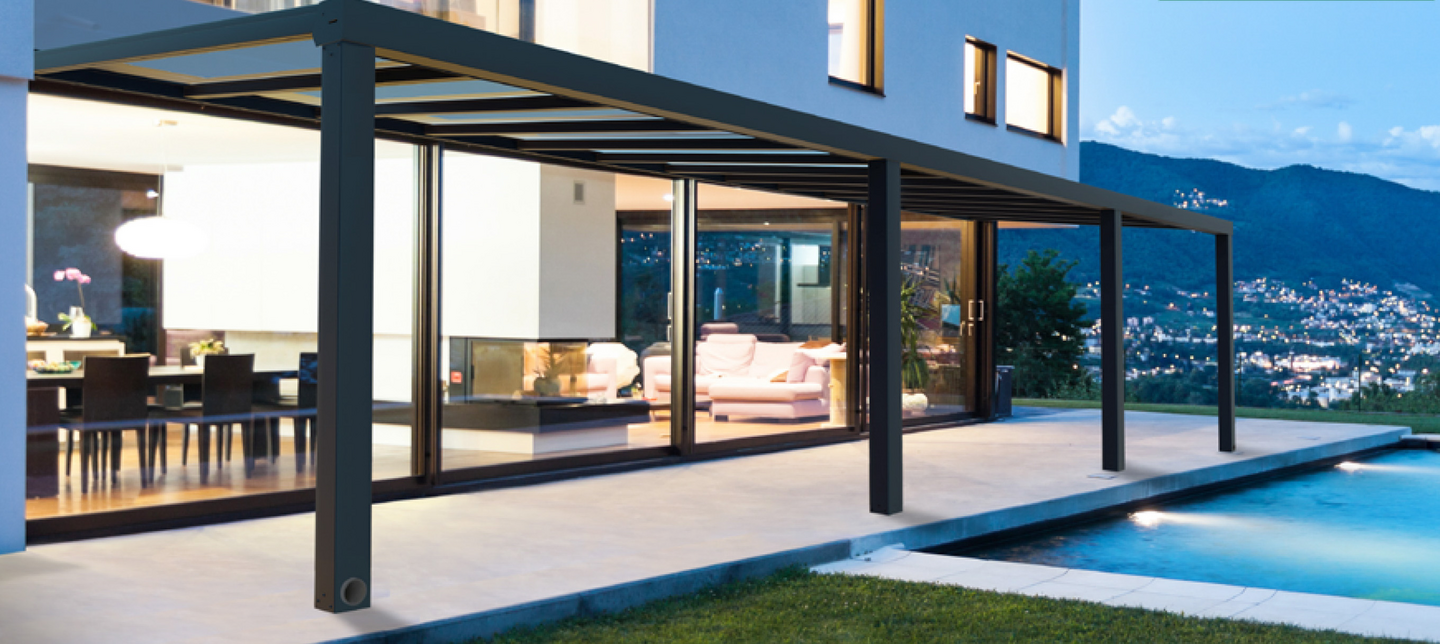 Terassikatos Canopia Stockholm 3,4x9,5m