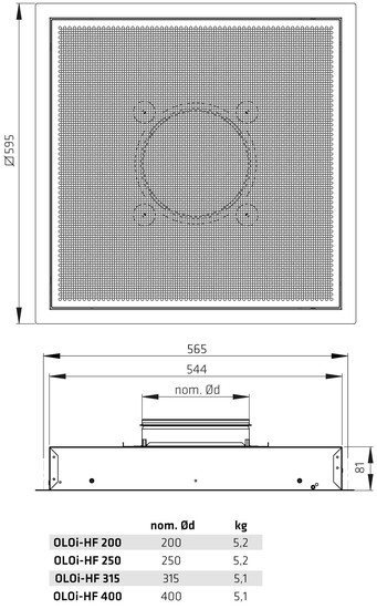 Poistoilmalaite Climecon OLOi-HF 250-600