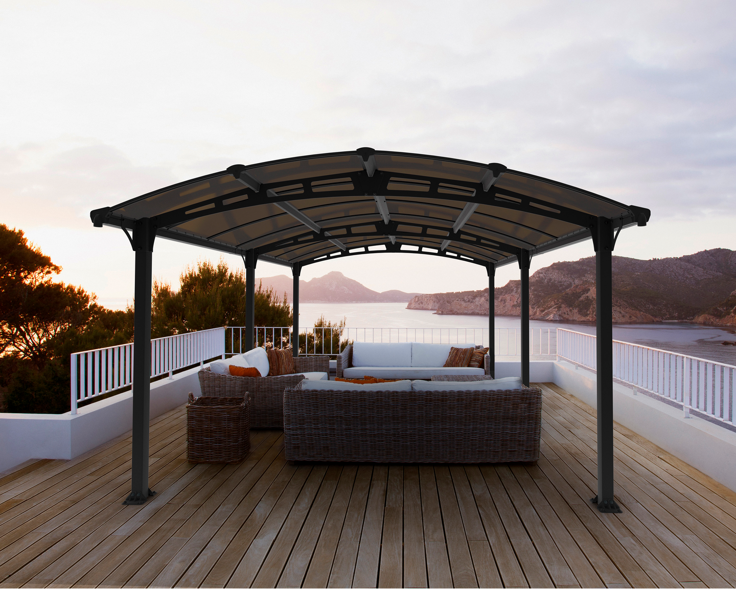 Paviljonki Canopia Tucson 3,6x5m harmaa