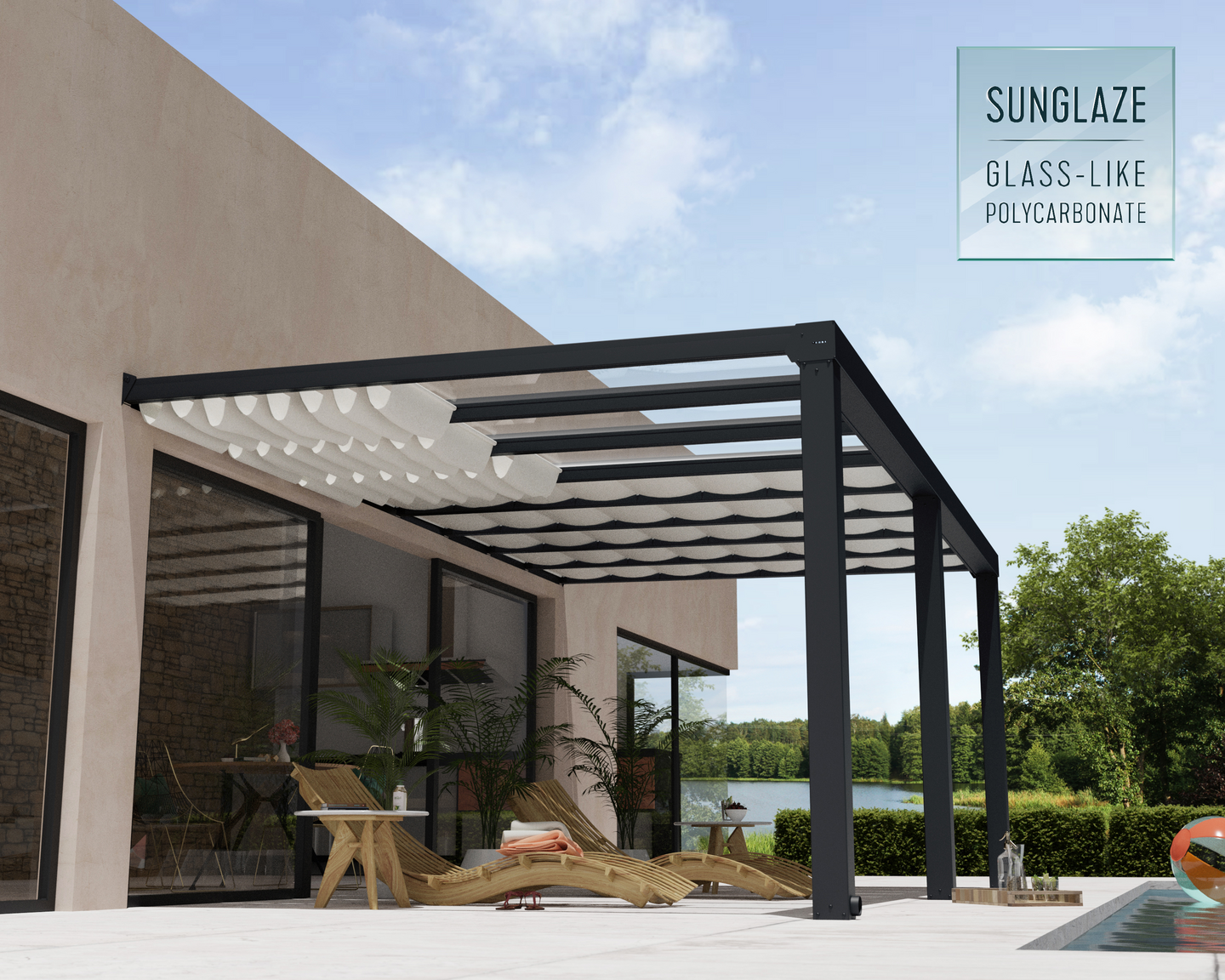 Terassikatosvarjo Canopia 3,4x5,9m