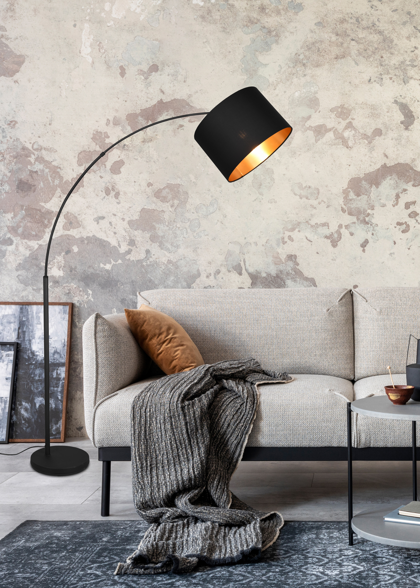 Lattiavalaisin TRIO Bolivia E27 mattamusta/kulta