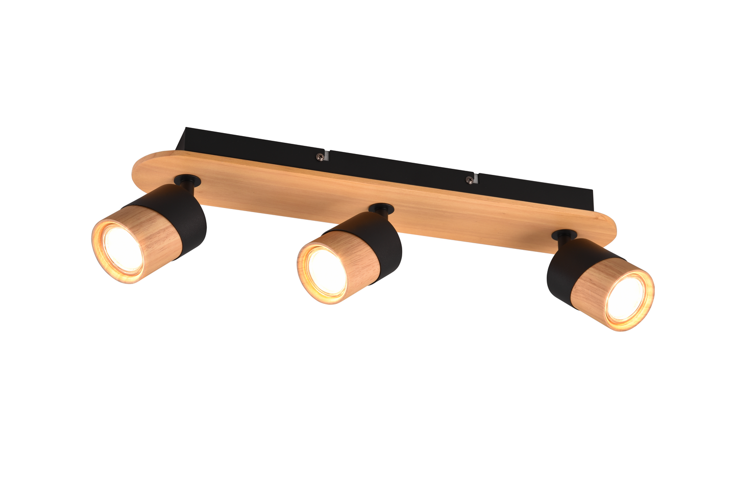 Spotti TRIO Aruni GU10 3-osainen puu/mattamusta