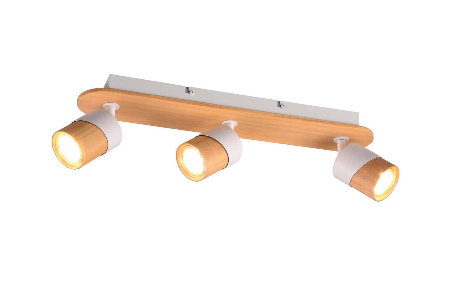 Spotti TRIO Aruni GU10 3-osainen puu/mattavalkoinen