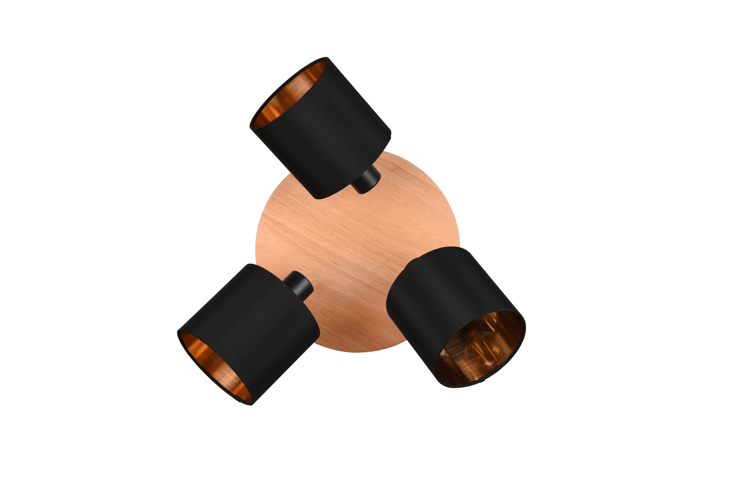 Spotti TRIO Tommy E14 3-osainen mattamusta/puu