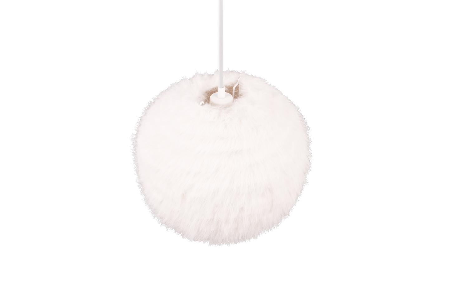 Riippuvalaisin TRIO Furry E27 35cm hiekanvalkoinen