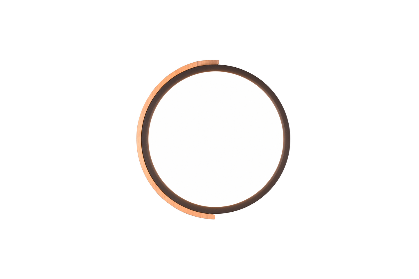 Plafondi TRIO Jano led  2400lm 31cm mattamusta/puu