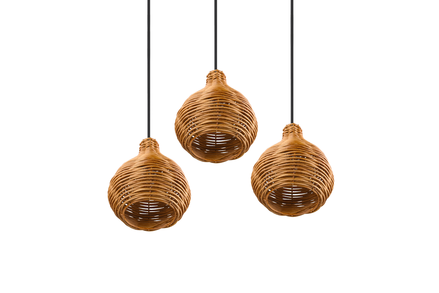 Riippuvalaisin TRIO Sprout E14 3-osainen rottinki