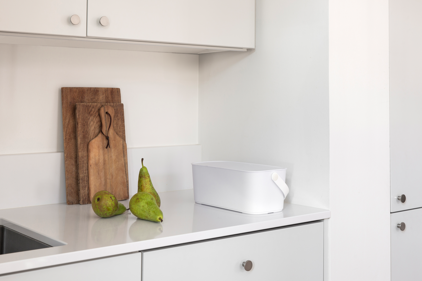 Sini biojäteastia valkoinen