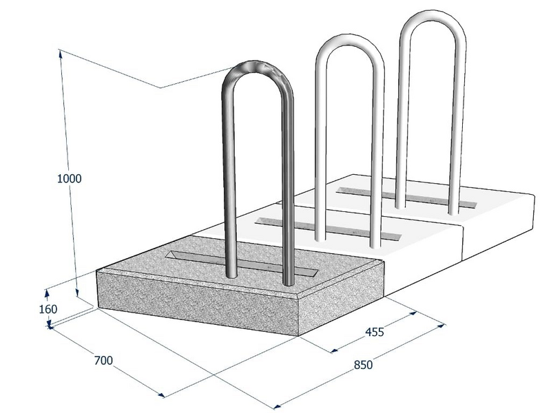Pyöräkaari Leikkiturva betonijalalla KB233 1kpl