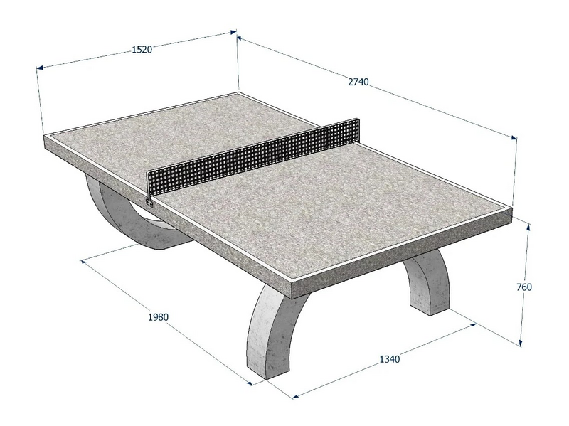 Pingispöytä Leikkiturva betoninen KB718 1kpl