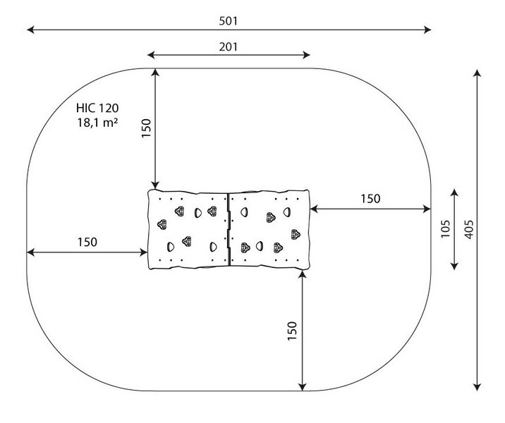 Leikkikatos kiipeilykatolla Leikkiturva V 0310 1kpl