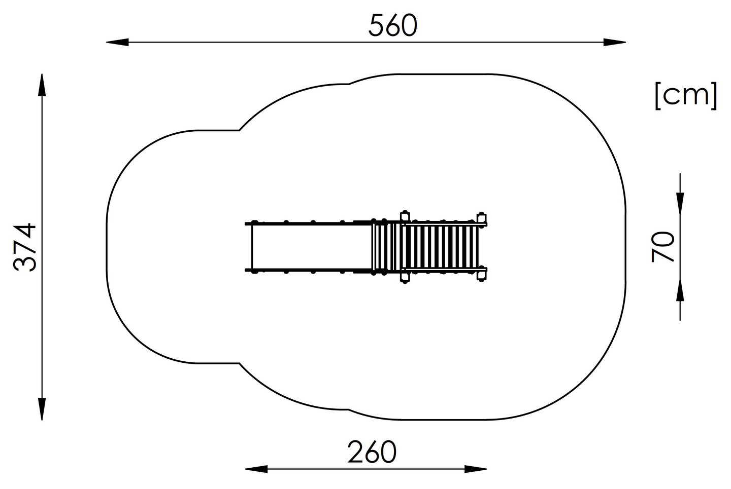 Liukumäki portailla Leikkiturva DPZAQ265-H90-1 1kpl