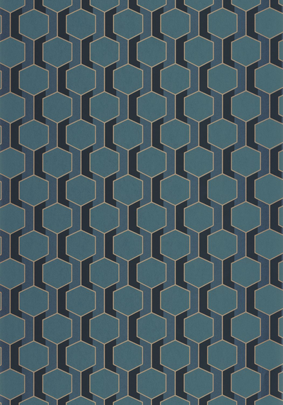 Kuitutapetti Casadeco Derby 89306914 Hamilton Bleu Paon 10,05m