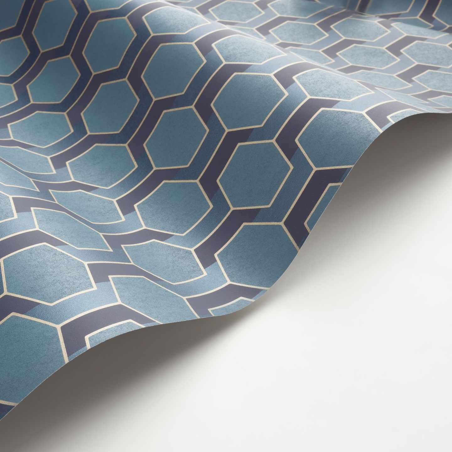 Kuitutapetti Casadeco Derby 89306914 Hamilton Bleu Paon 10,05m