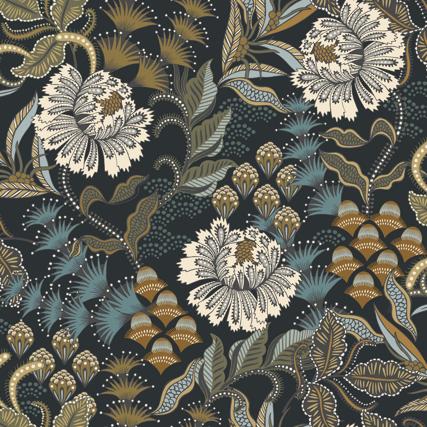 Kuitutapetti Casadeco Derby 89289754 Bloomsbury Noir Reglisse 10,05m