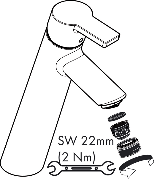 Poresuutin Hansgrohe 95928000 5l/min M24x1