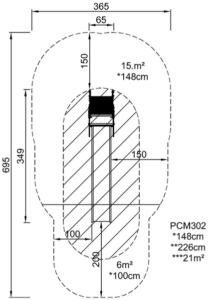 Liukumäki Kompan Greenline korkeus 148cm