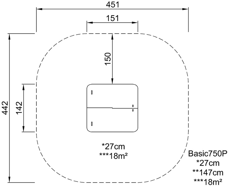 Leikkimökki Kompan 1,42x1,51cm
