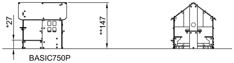 Leikkimökki Kompan 1,42x1,51cm