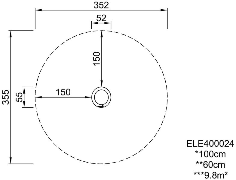 Spinner Bowl Kompan 90cm sininen