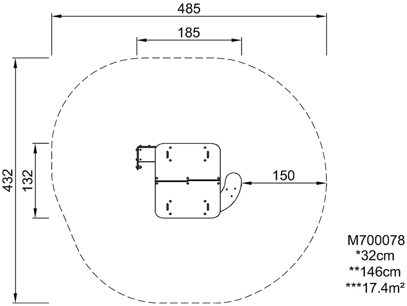 Leikkimökki Kompan 1,32x1,85cm