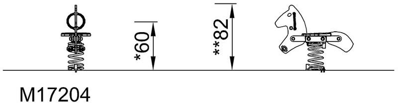 Jousikeinu Kompan Ratsu 60cm musta