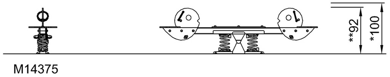 Keinulauta Kompan albatrossi 62cm punainen