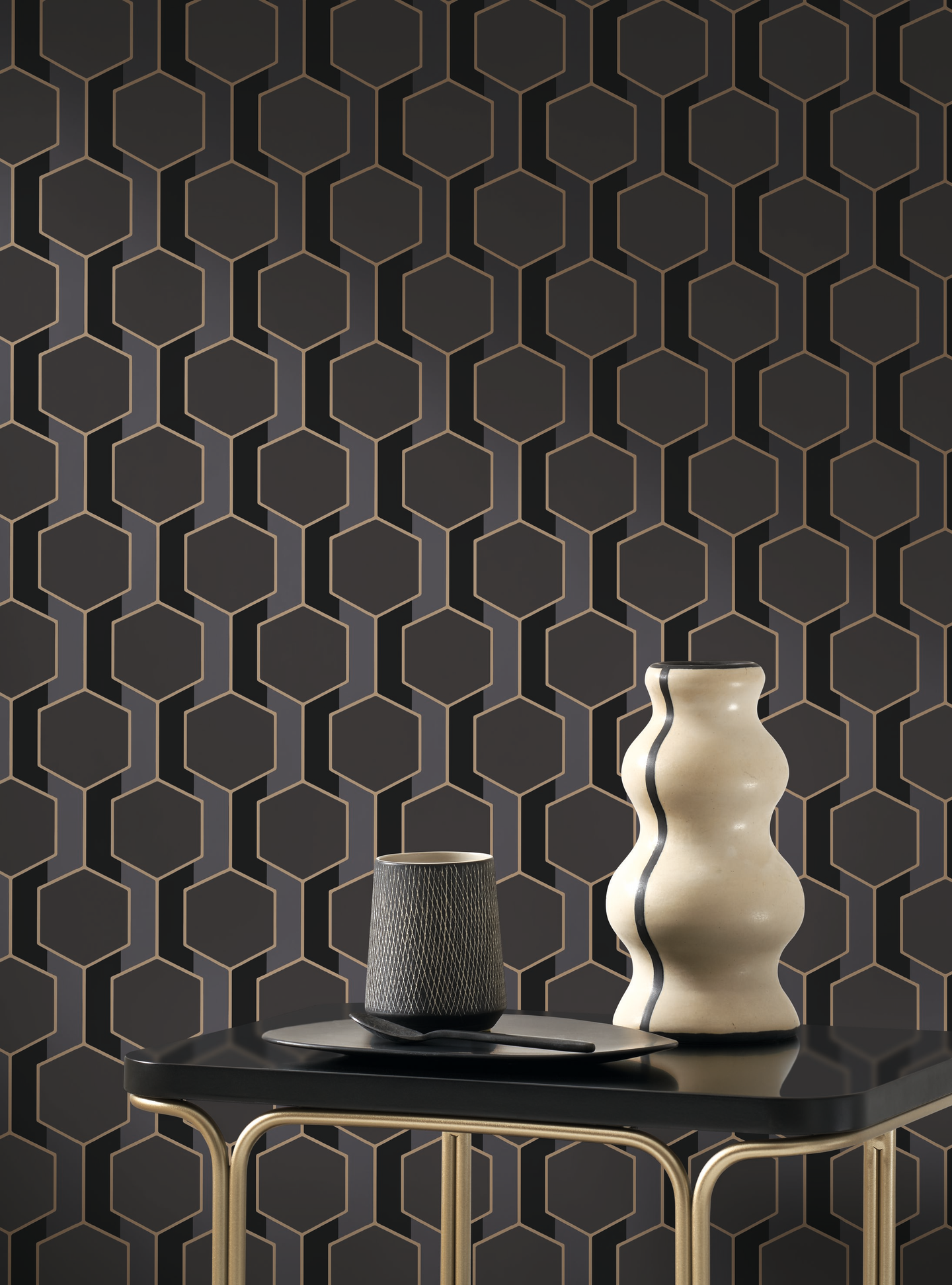 Kuitutapetti Casadeco Derby 89309875 Hamilton Noir Reglisse 10,05m