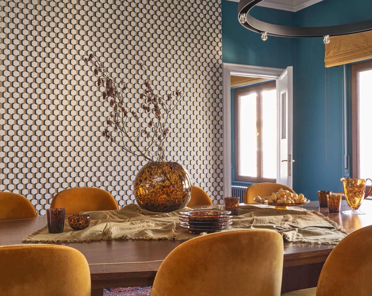 Kuitutapetti Casadeco Derby 89302640 Hamilton Mordore 10,05m