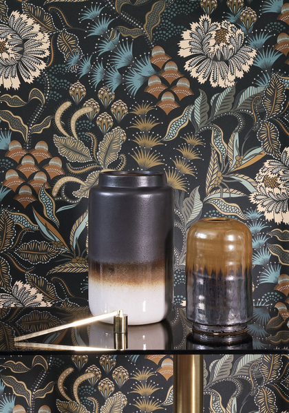 Kuitutapetti Casadeco Derby 89289754 Bloomsbury Noir Reglisse 10,05m