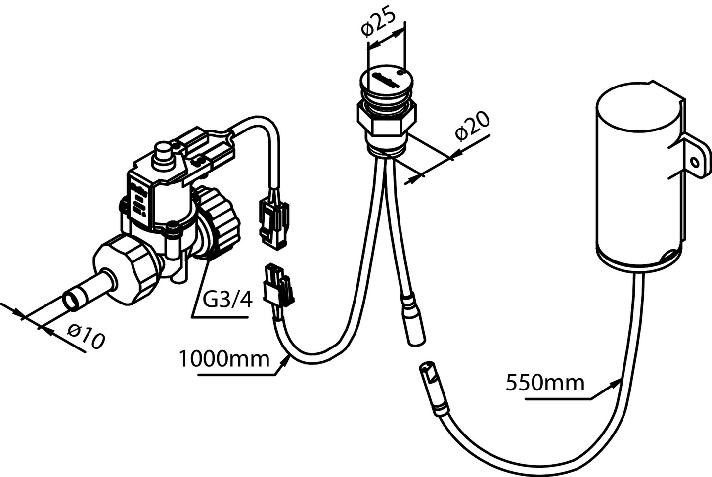 Pesukoneventtiili Damixa 48406.66 elektroninen