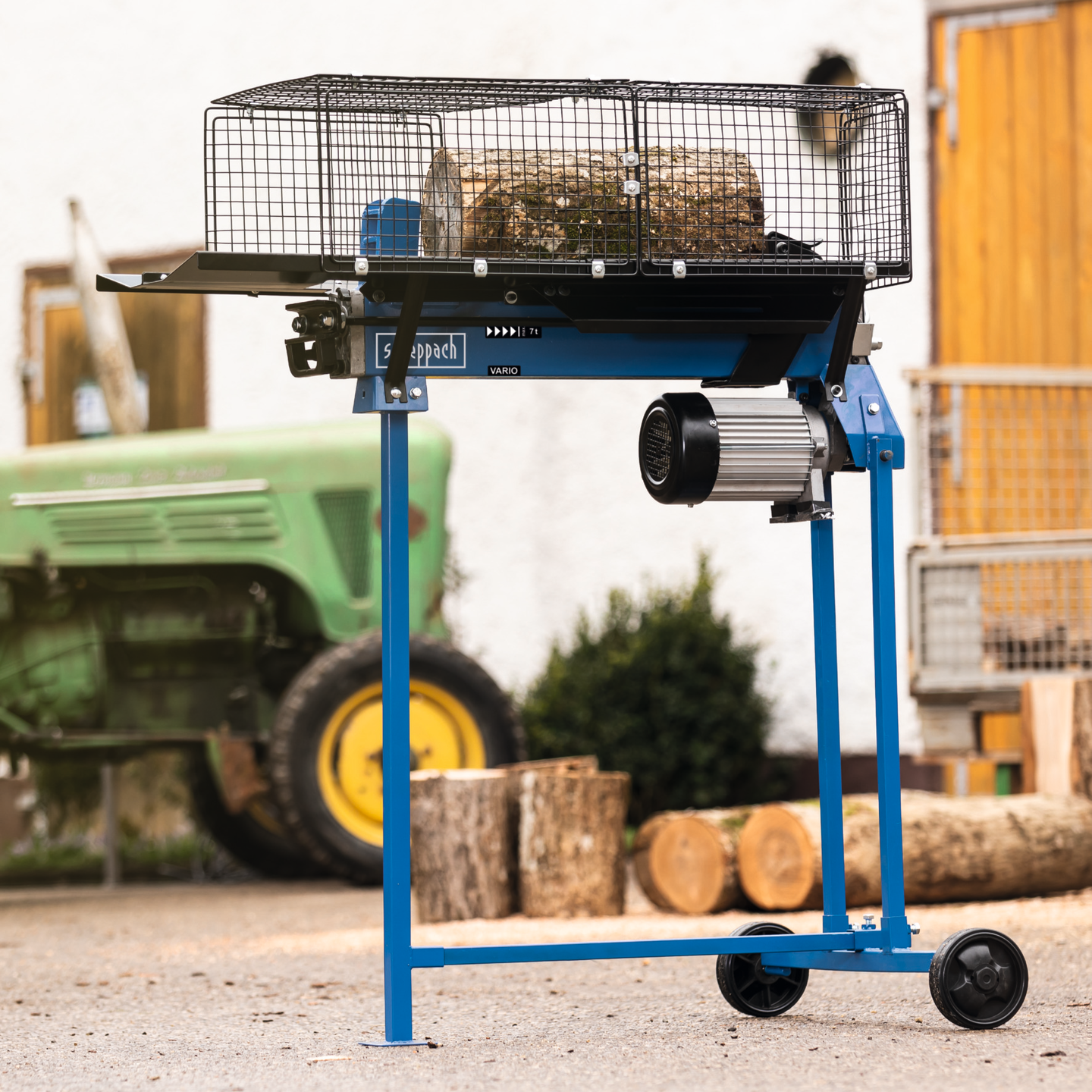 Klapikone Scheppach HL760LS jalustalla