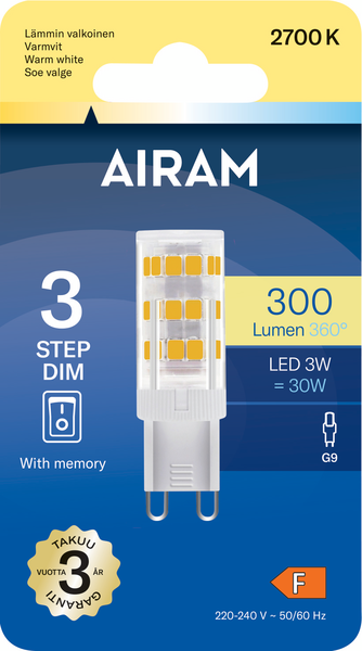 Led-lamppu Airam 830-822 345lm GU10 36 himmennettävä