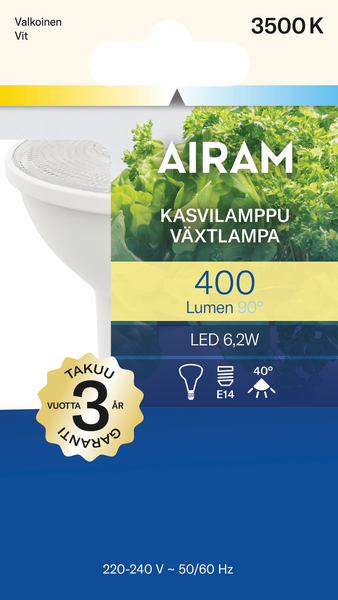 Led-kasvilamppu Airam PAR20 1350CD E14 6W