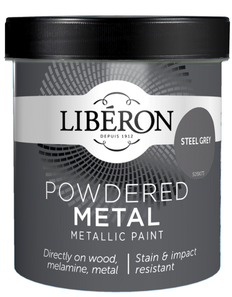 METALLIEFEKTIMAALI LIBERON POWDERED 500ml STEEL GREY