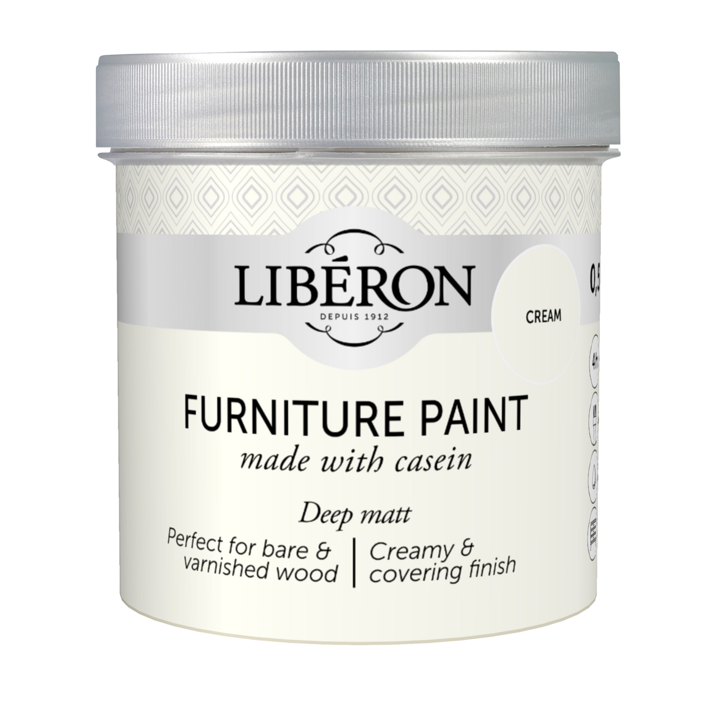 KALUSTEMAALI LIBERON KASEIINI 500ml CREAM
