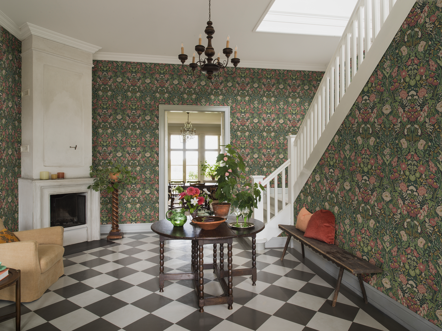 Kuitutapetti Boråstapeter Orangeri 5721 Örtagård 10,05m