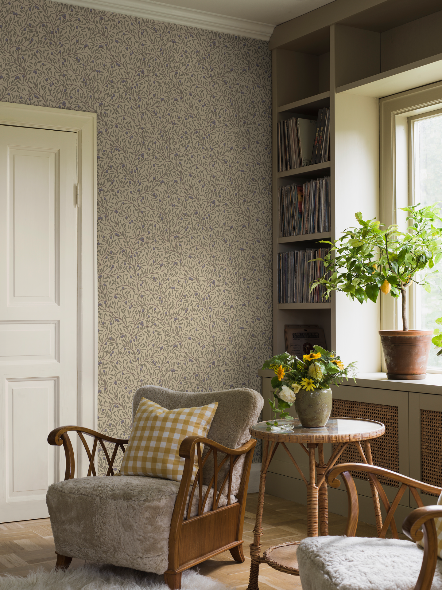 Kuitutapetti Boråstapeter Orangeri 5704 Olivträd 10,05m