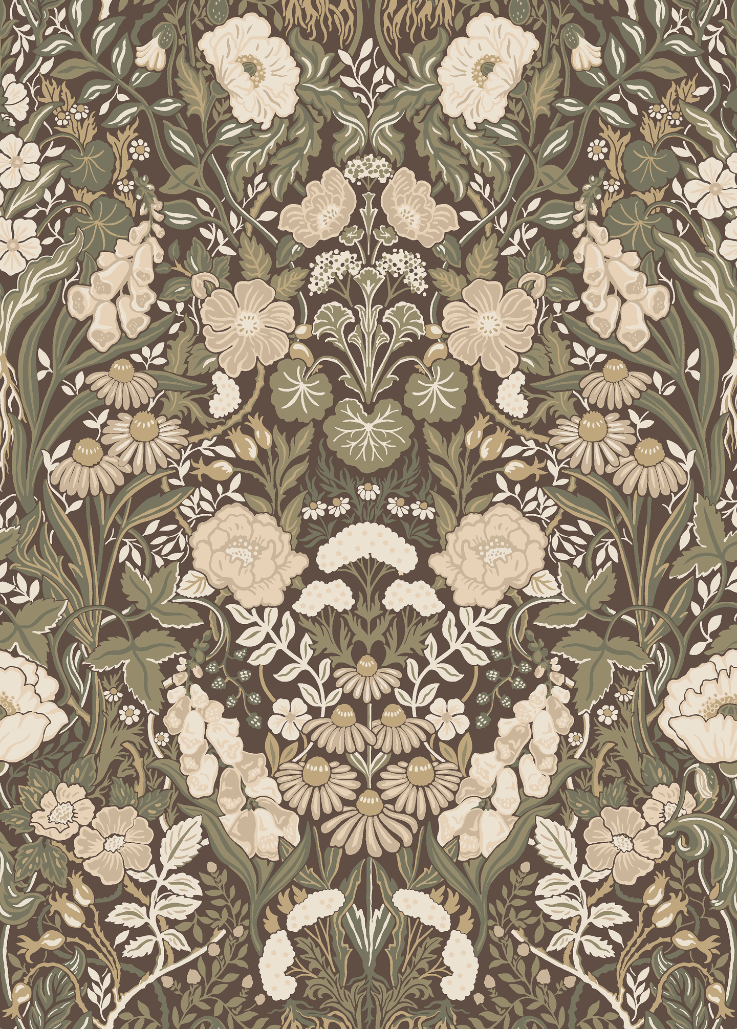 Kuitutapetti Boråstapeter Orangeri 5725 Örtagård 10,05m