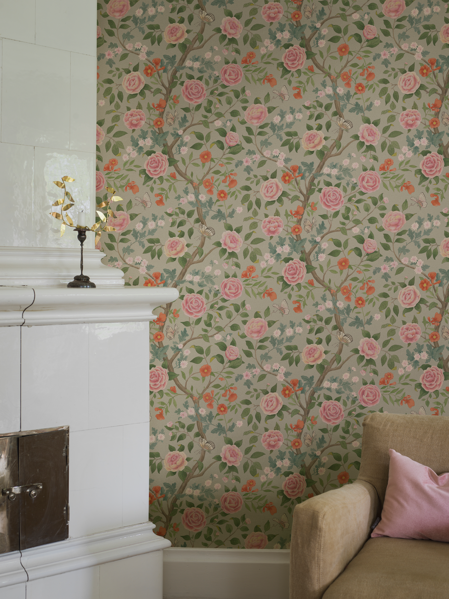 Kuitutapetti Boråstapeter Orangeri 5729 Kamelia 10,05m