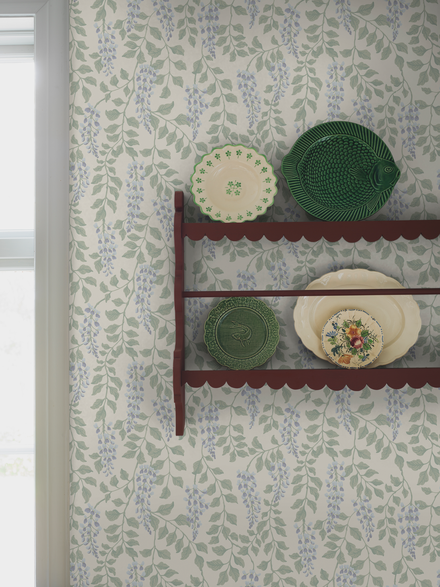 Kuitutapetti Boråstapeter Orangeri 5707 Blåregn 10,05m