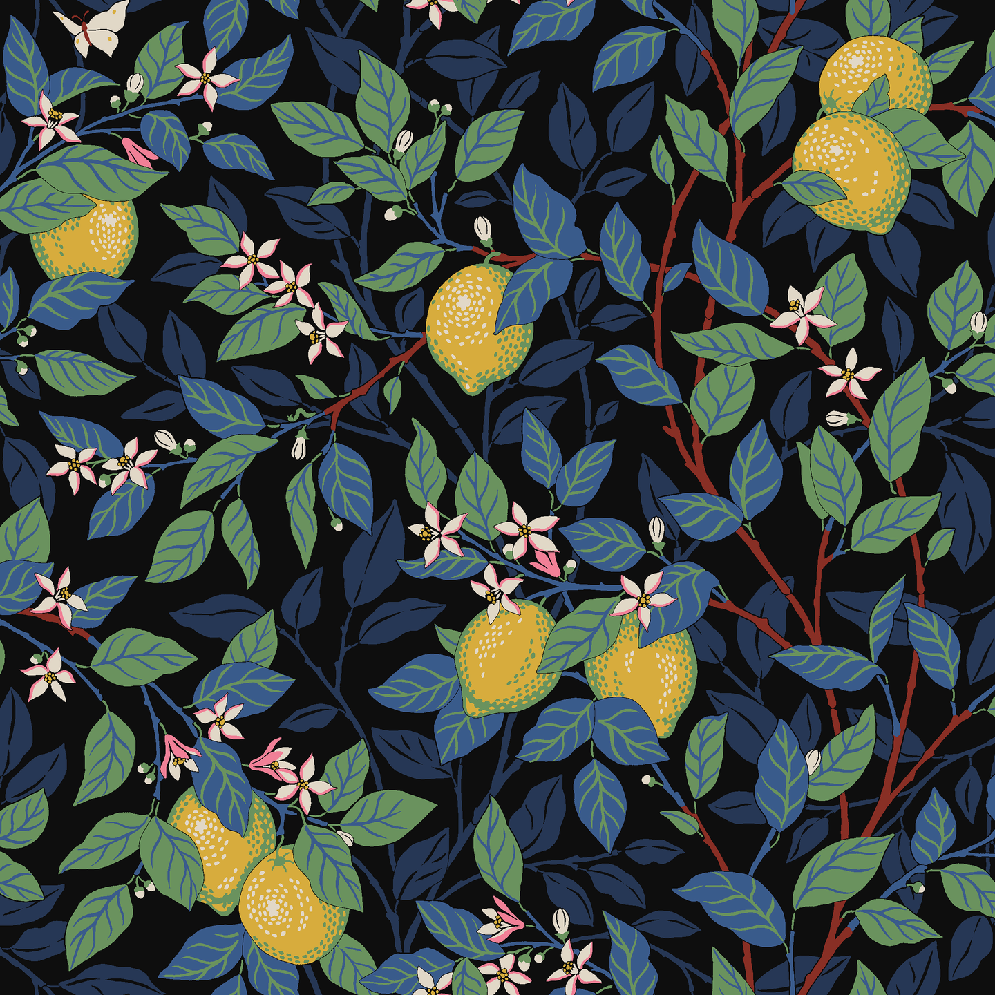 Kuitutapetti Boråstapeter Orangeri 5703 Citronträd 10,05m